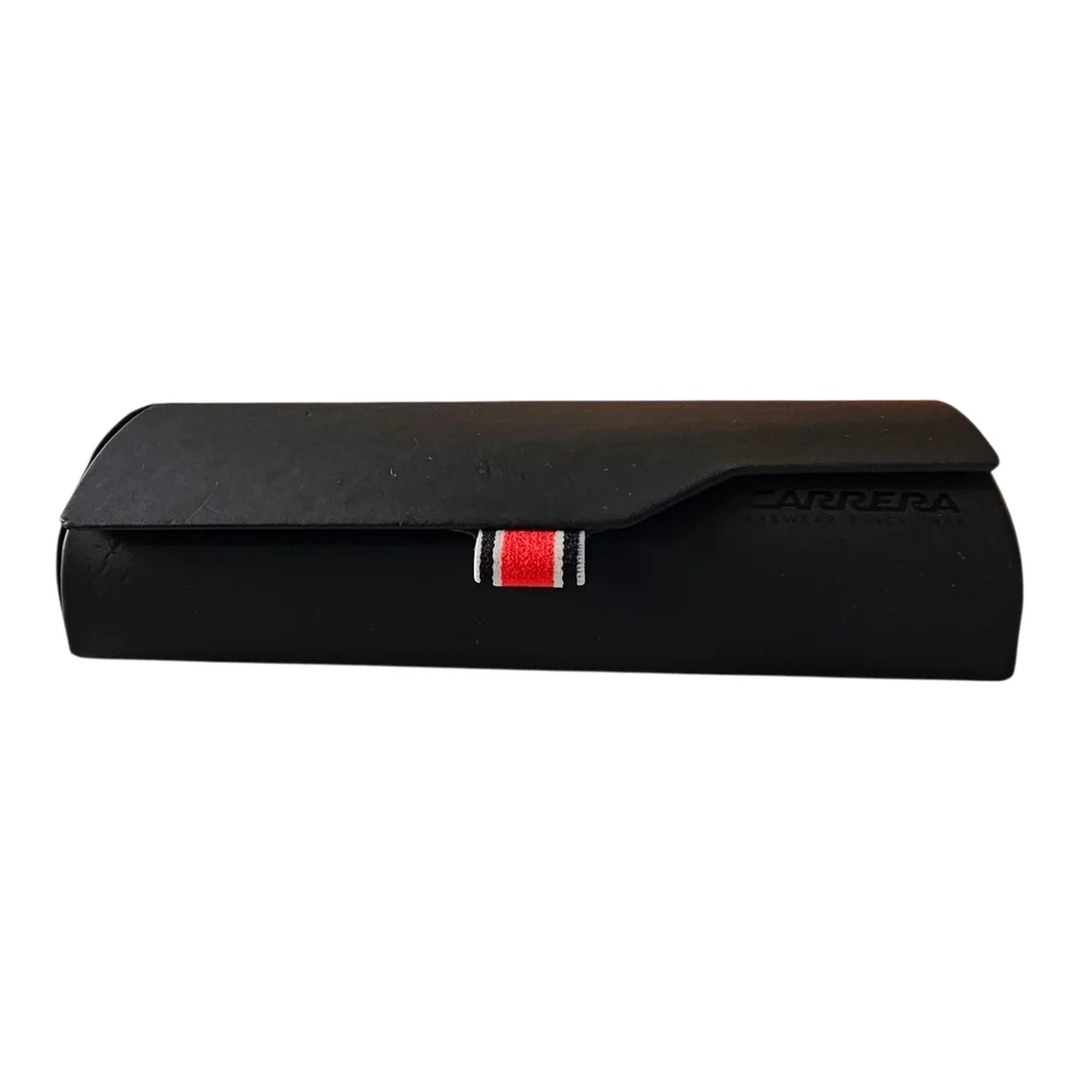 Carrera Black Sunglasses Holder with Red, White, and Black Accent